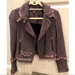 Zara Tweed Moto Jacket